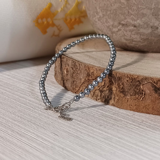 Pulsera de Plata de ley Con imitaciones a perlas