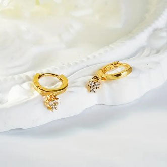 Aretes de Aro de Plata esterlina bañados en oro de 14k